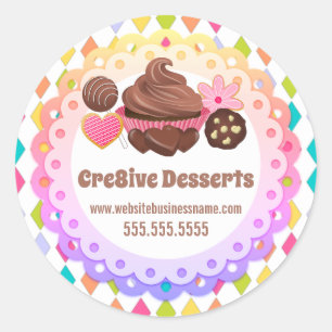 Colourful Festive Desserts Bakery Packaging Seals