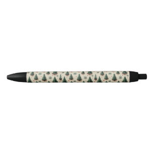 Colourful Festive Pattern Black Ink Pen