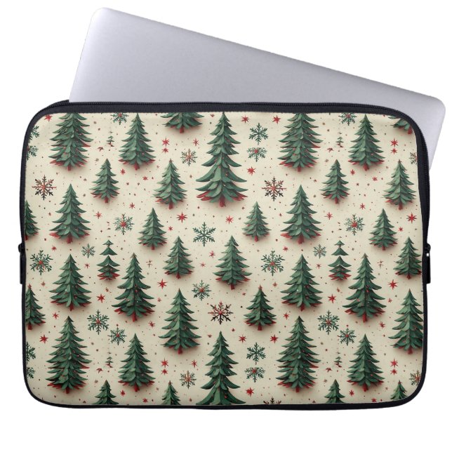 Colourful Festive Pattern Laptop Sleeve (Front)