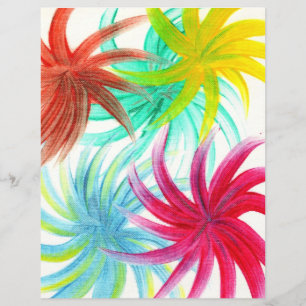 Colourful Festive Spiral Swirls Scrapbook Paper