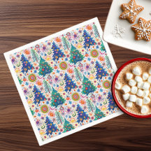 Colourful Festive Tree Pattern