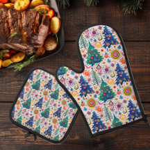 Colourful Festive Tree Pattern