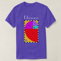 Colourful Fibonacci Spiral T-Shirt