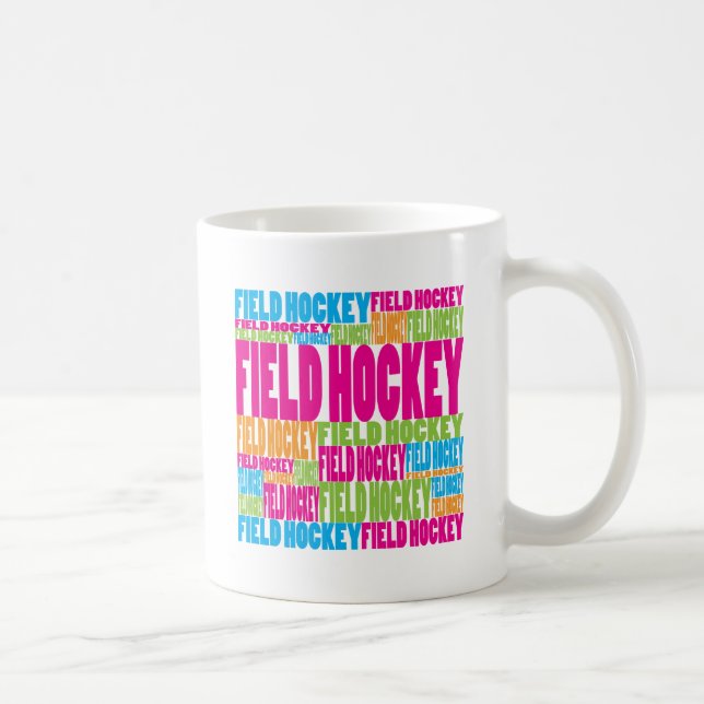 Colourful Field Hockey Coffee Mug (Right)