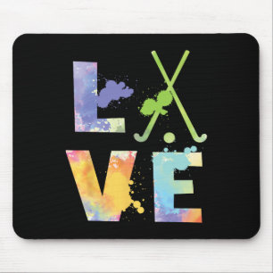 Colourful Field Hockey Love Field Hockey Player Ho Mouse Pad