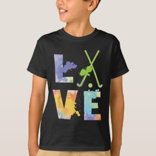 Colourful Field Hockey Love Field Hockey Player Ho T-Shirt