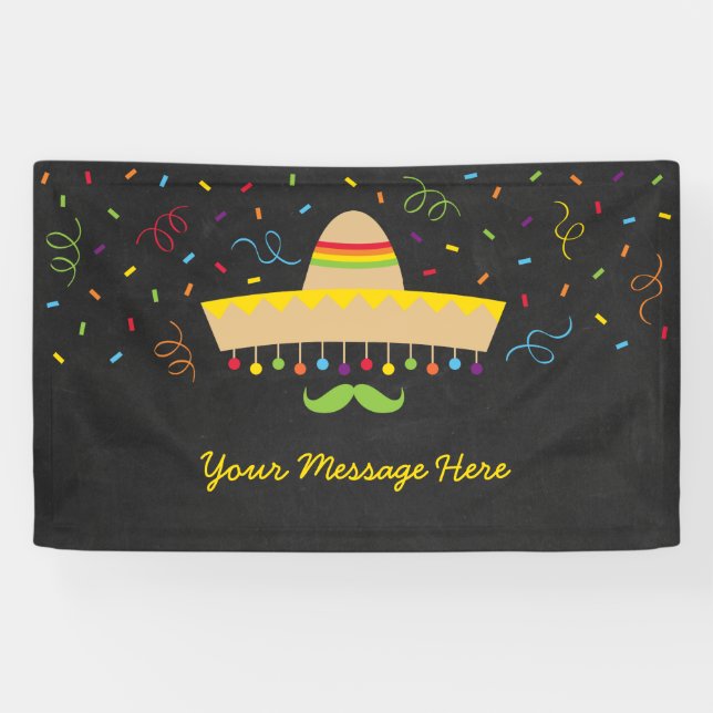 Colourful Fiesta Baby Shower Banner (Horizontal)
