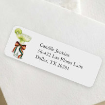 Colourful Fiesta Bridal Shower Return Address Labe