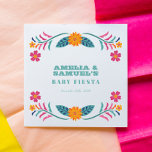 Colourful Fiesta Floral Baby Shower Napkin<br><div class="desc">Colourful Fiesta Floral Baby Shower Napkins</div>