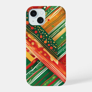 colourful fiesta patchwork kitchen towel iPhone 15 case