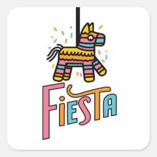 Colourful Fiesta Piñata Festive Stickers