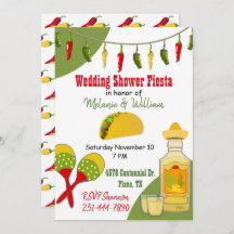Colourful Fiesta Themed Wedding Party Invitation