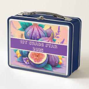 Colourful fig 1st grade star 2025 metal lunch box