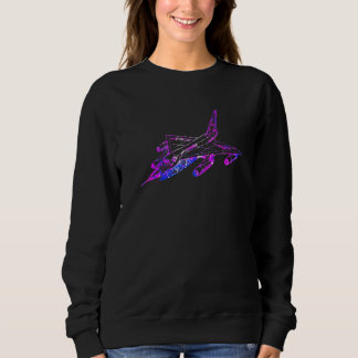 Colourful Fighter Jet Airplane Art 1 Sweatshirt
