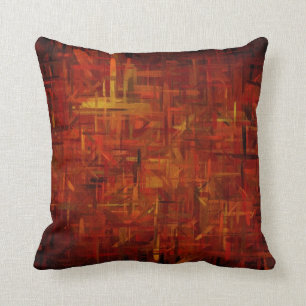 Colourful Fine Art Painting Style Throw Pillow