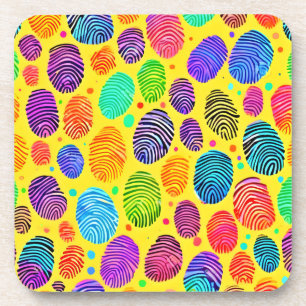 Colourful Fingerprint Symphony Coaster