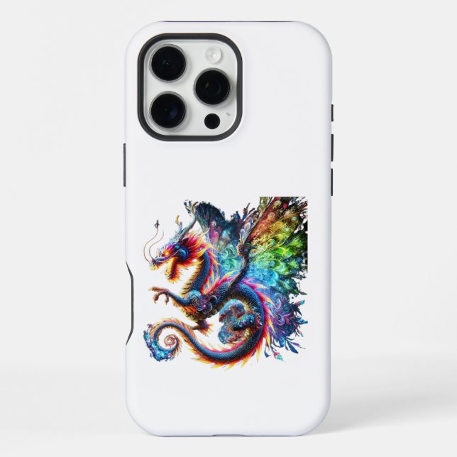 Colourful Fire Dragon iPhone Case (Back)