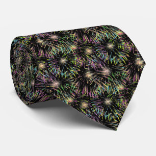 Colourful Fireworks Design Tie