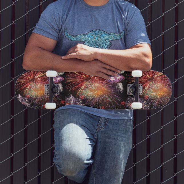Colourful Fireworks Display Pattern Skateboard (Outdoor 3)