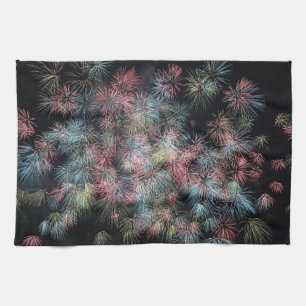 Colourful Fireworks Kitchen Towel