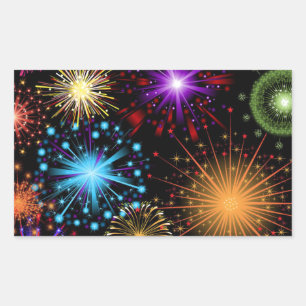 Colourful fireworks New Year Sticker