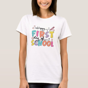 Colourful First Day of School Back to School Gift T-Shirt