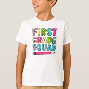 Colourful First Grade Squad – Back To School T-Shirt