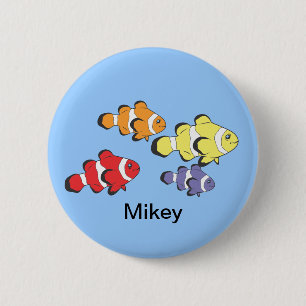 Colourful Fish 2 Inch Round Button