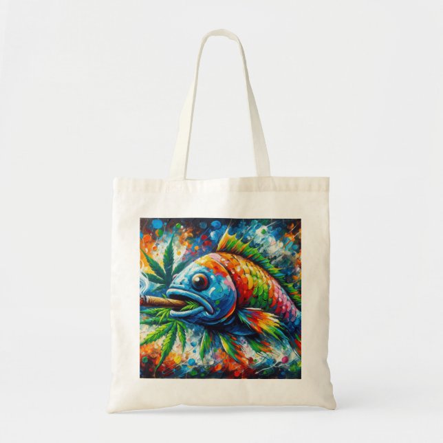 Colourful Fish Abstruct Tote bag (Front)