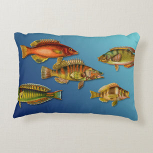 Colourful Fish Accent Pillow