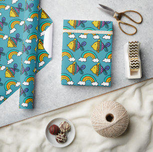 Colourful Fish and Rainbow  Wrapping Paper