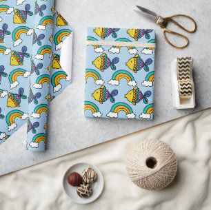 Colourful Fish and Rainbow Wrapping Paper