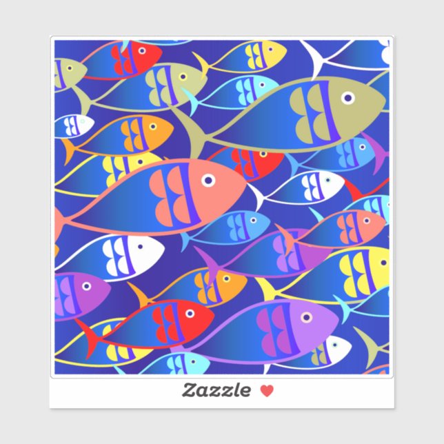 Colourful Fish Art Décor Design (Sheet)