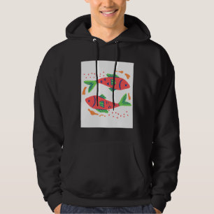 Colourful Fish Art Hoodie