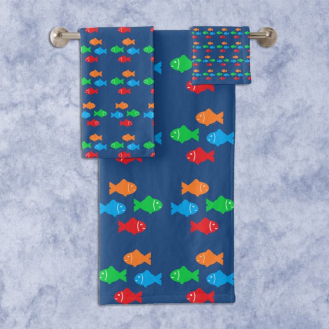 Colourful Fish Bath Towel Set (Creator Uploaded)