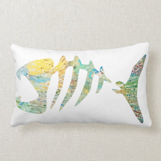 Colourful Fish Bones Lumbar Pillow