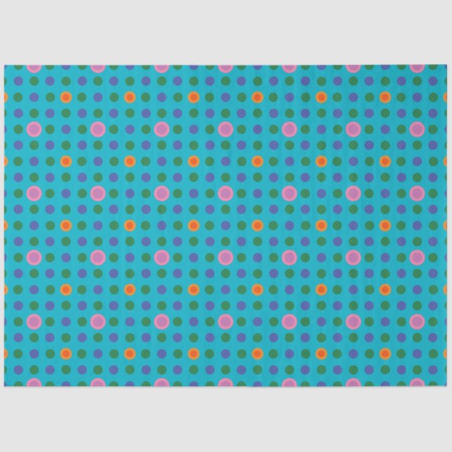 Colourful Fish Custom Polka Dots Tissue Paper (Front)