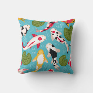 Colourful fish decorative eye-catching   throw pillow