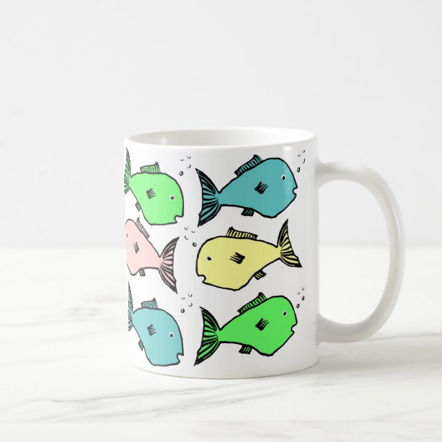 Colourful fish design coffee mug (Right)