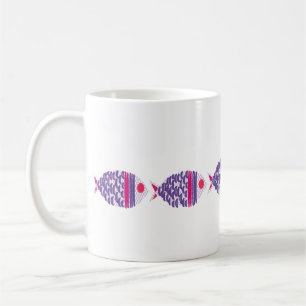 Colourful Fish Family Preppy Coastal Coffee Mug