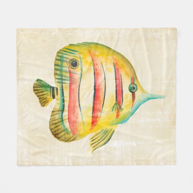 Colourful Fish Fleece Blanket (Front (Horizontal))