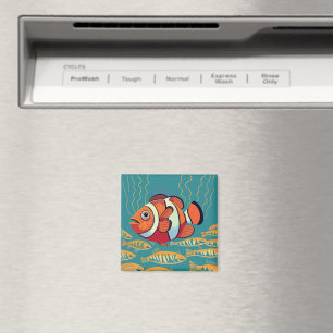 Colourful fish in the reef magnet