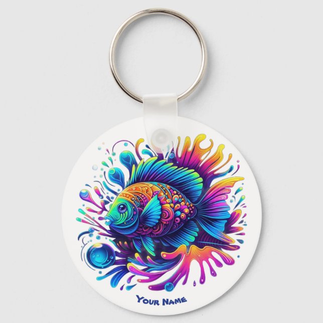Colourful Fish Keychain (Back)