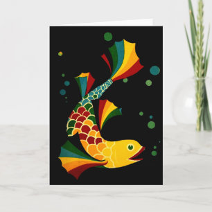 colourful fish ‘n bubbles card