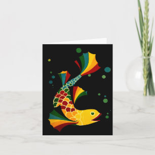 colourful fish ‘n bubbles note card