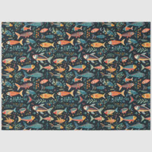 Colourful Fish Pattern Tissue Paper