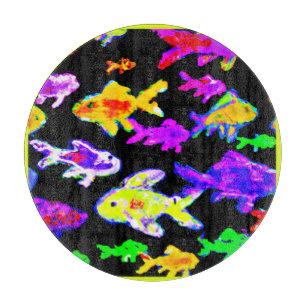 Colourful Fish Patterns Painting Art. Buy Now Cutting Board