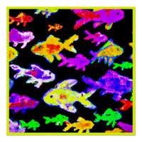 Colourful Fish Patterns Painting Art. Buy Now