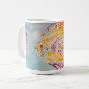 Colourful Fish Sea Pattern Watercolor  Coffee Mug