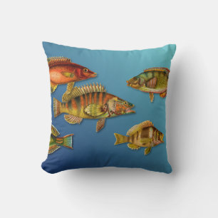 Colourful Fish Throw Pillow